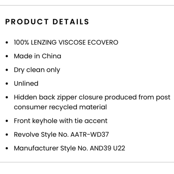 New Anna Nata Revolve Kat Dress in White Gold Arabis size XXS - Picture 4 of 5